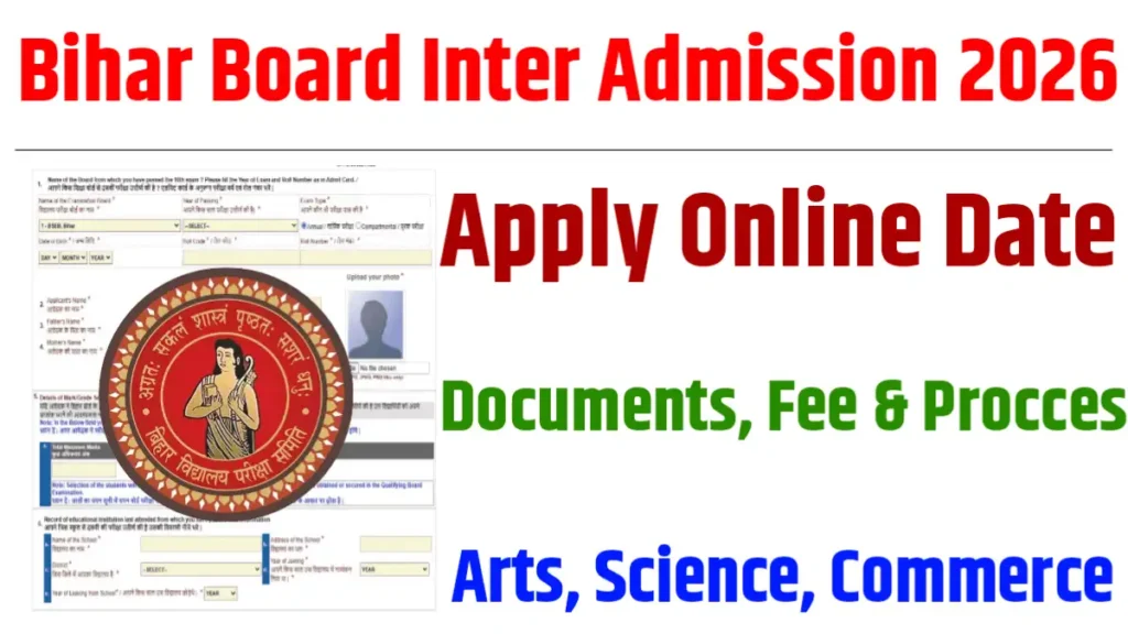 OFSS Bihar Board Inter Admission 2026 Kab Se Hoga : Apply Online Date, Documents, Fee & Procces @ofssbihar.net