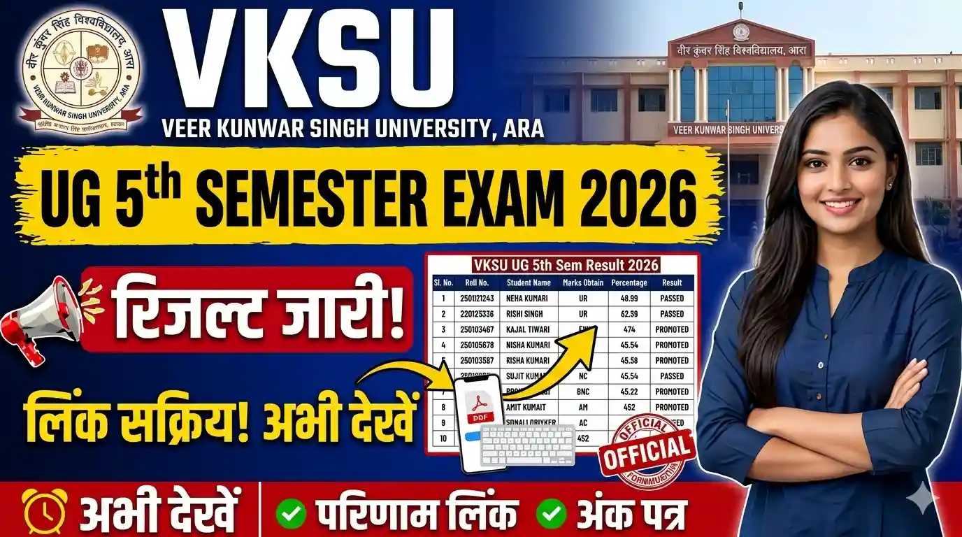 VKSU UG 5th Semester Exam Result 2026